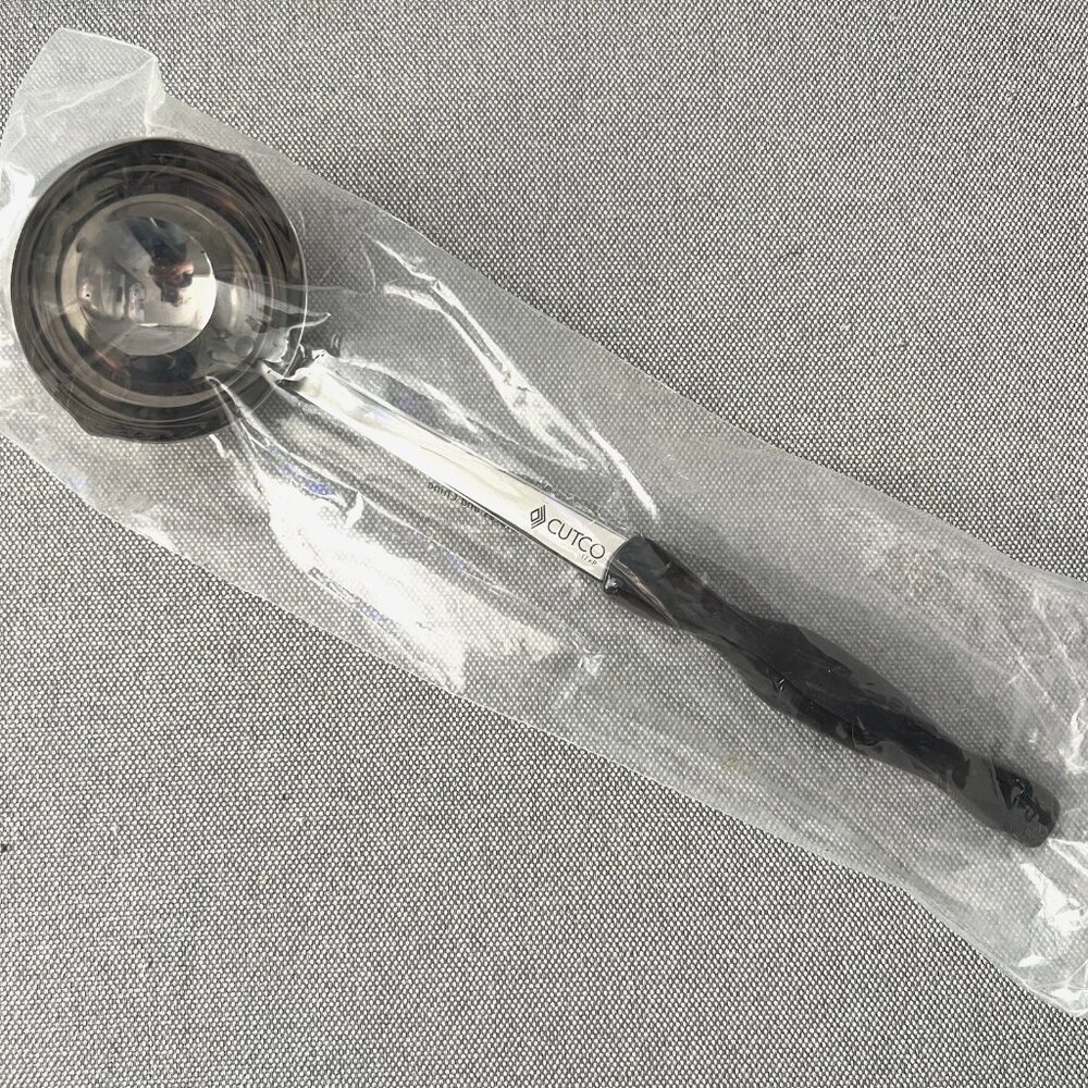 CUTCO Serving Ladle Classic Brown Swirl Cooking Kitchen Utensil 12"